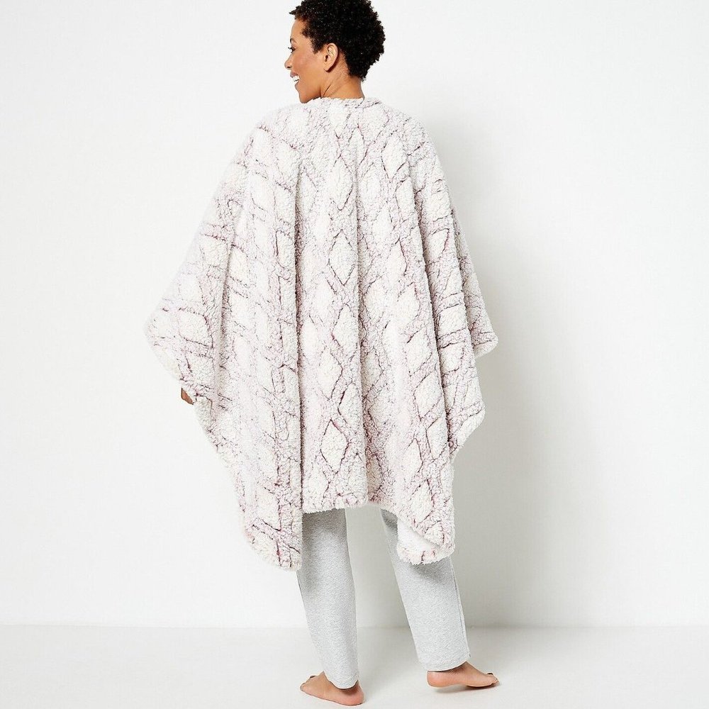 Berkshire Blanket Ultrasonic Diamond Cut Cape Wrap - Brown (OS) h263985 - Picture 2 of 2